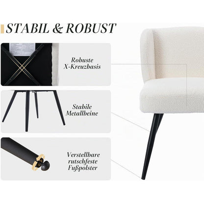 Esszimmerstühle Set 4er – Bequem & Modern Weiß