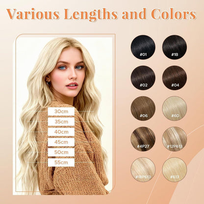 Blond Haarverlängerung Clip-In 40cm Echthaar – 45g