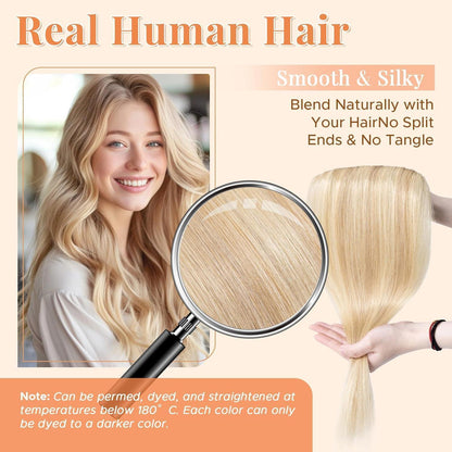 Clip In Echthaar Extension – Ascheblond/Blond 50cm