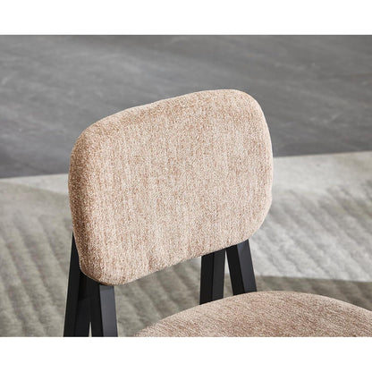 Esszimmerstühle 4er Set Braun, Chenille Polsterstuhl