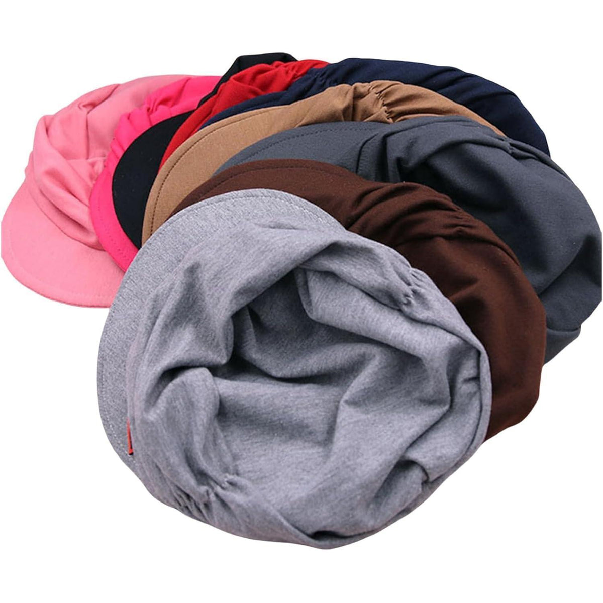 Weiche Damen Schirmmütze Ballonmütze Chemo Turban Rosa