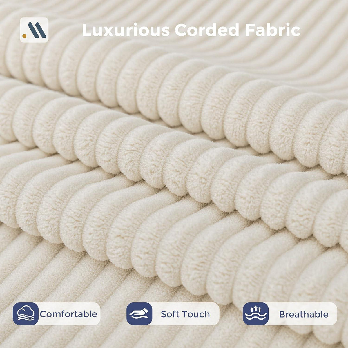MAXYOYO Ecksofa Cord Stoff mit Getränkehaltern, Modular & Bequem