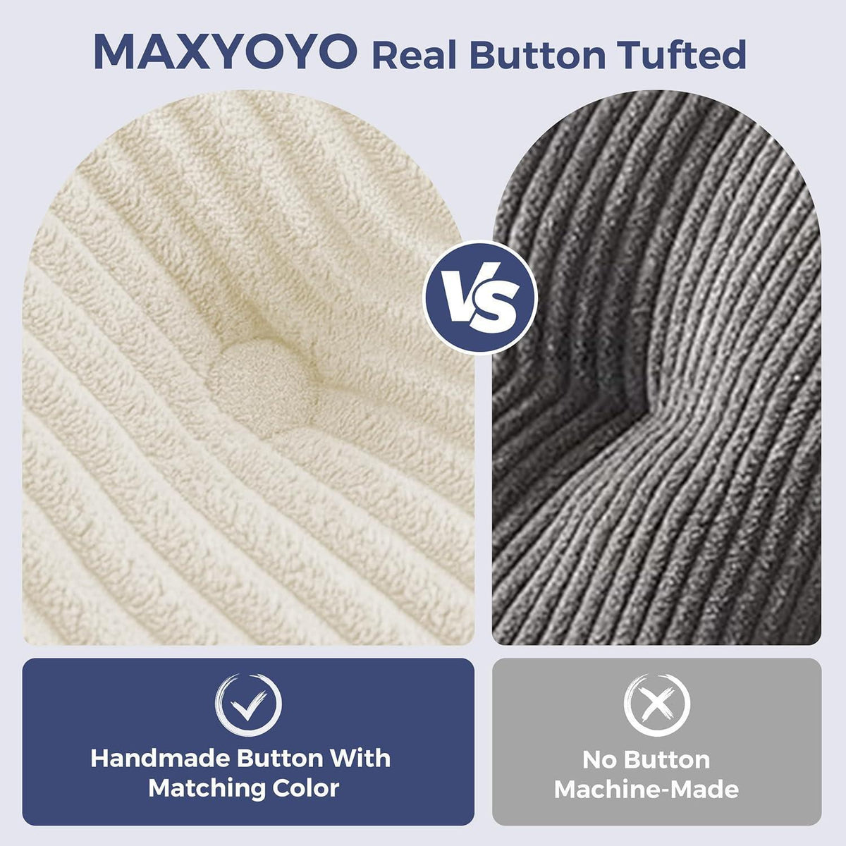 MAXYOYO Ecksofa Cord Stoff mit Getränkehaltern, Modular & Bequem