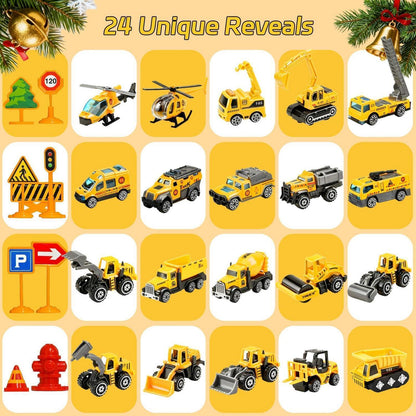 Adventskalender 2026 Spielzeug Auto Baustelle für Kinder