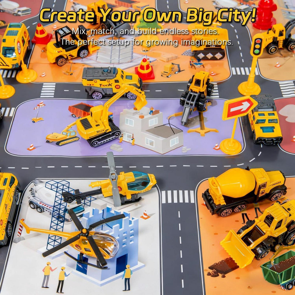 Adventskalender 2026 Spielzeug Auto Baustelle für Kinder