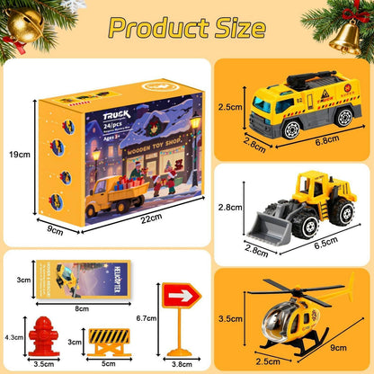 Adventskalender 2026 Spielzeug Auto Baustelle für Kinder