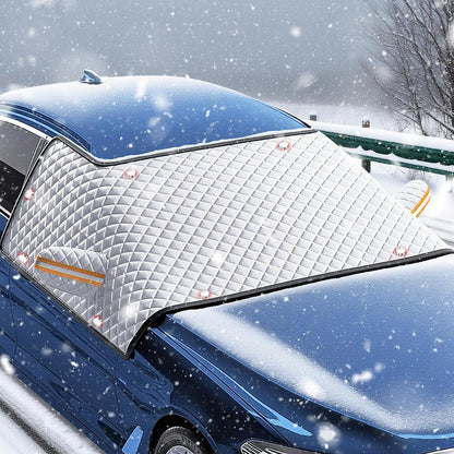 Auto Frontscheibenabdeckung Winter mit Magneten & Reflektoren