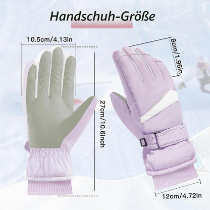 Damen Winter Ski Handschuhe thermisch winddicht hellviolett