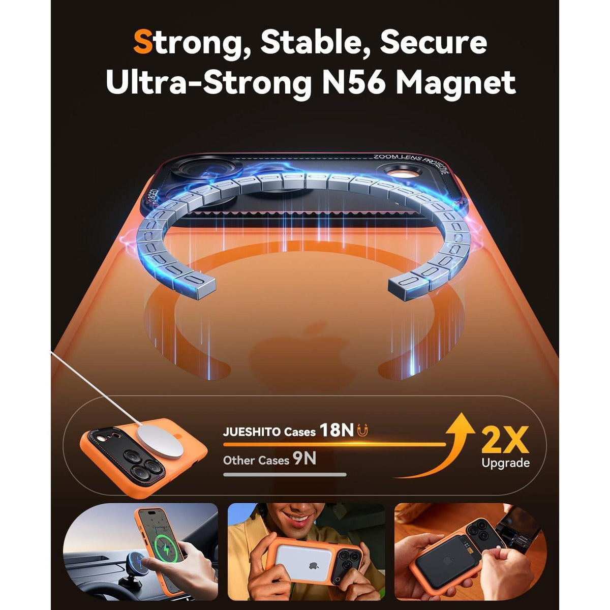 iPhone 17 Pro Hülle: Stoßfest, Magsafe & Kameraschutz Orange