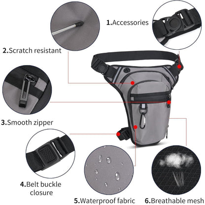 Motorrad Beintasche Wasserdicht – Sport & Outdoor Tasche Grau