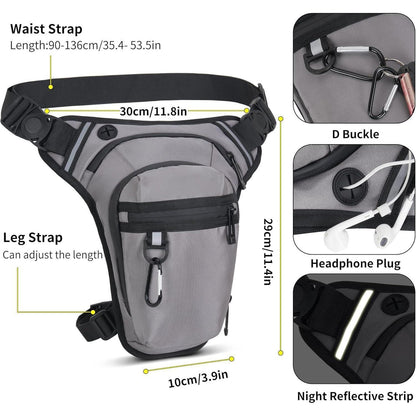 Motorrad Beintasche Wasserdicht – Sport & Outdoor Tasche Grau