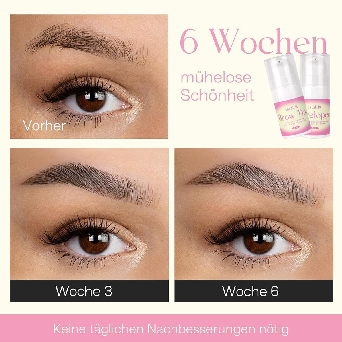 Augenbrauenfarbe Set für natürlichen Look – Schwarz