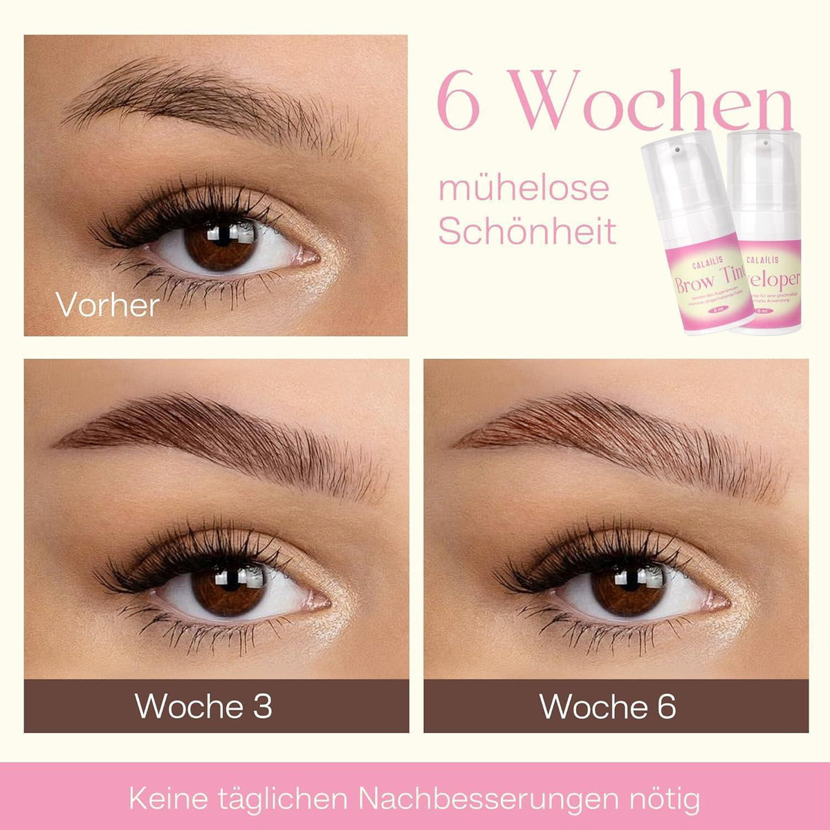 Wimpernlifting & Augenbrauenfarbe Set – Braun für natürlichen Look
