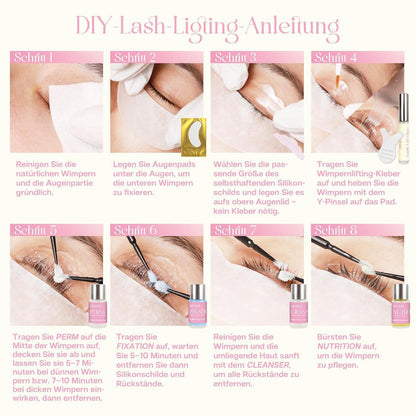 Wimpernlifting & Augenbrauenfarbe Set – Braun für natürlichen Look