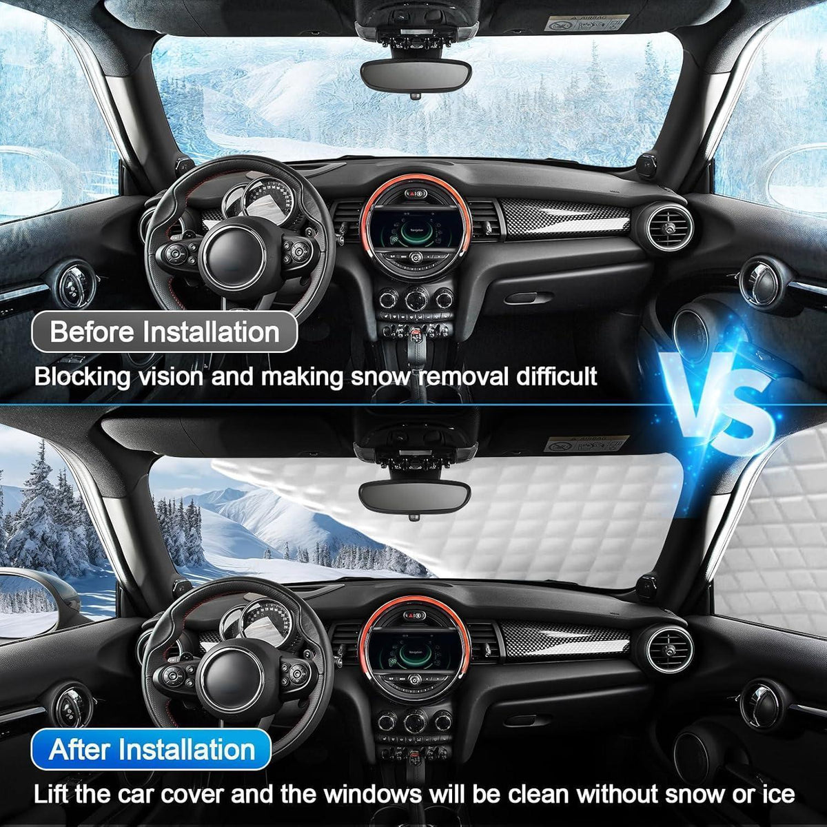 Halbgarage Auto Schutzhülle Fiat 500 2007-2025