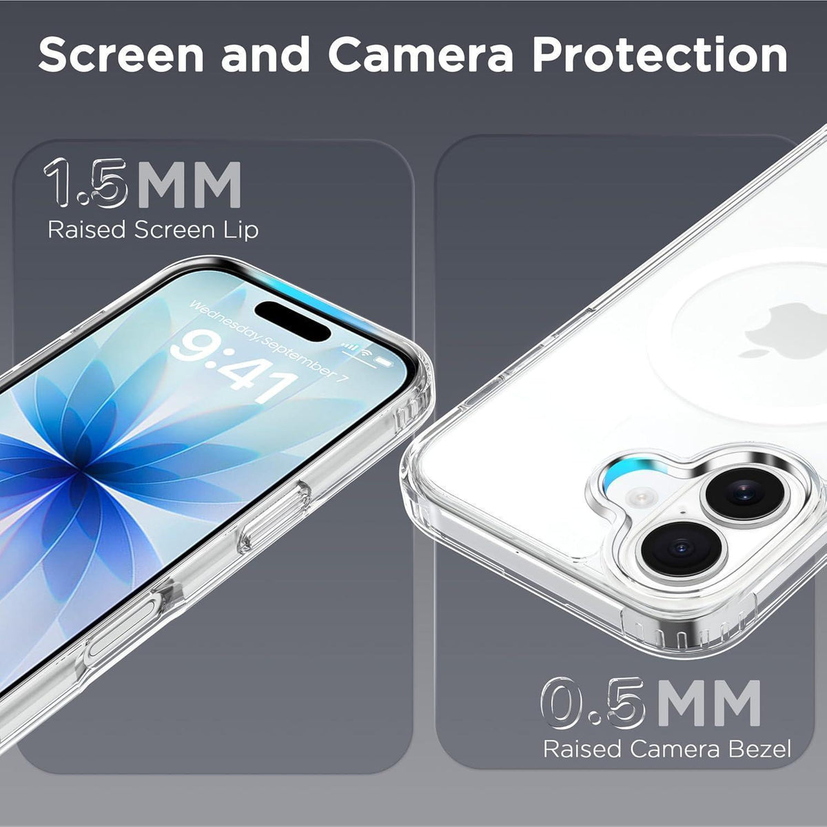 iPhone 17 Hülle mit MagSafe, Kameraschutz, matt transluzent