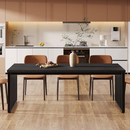 Industrietisch Esstisch 180cm Rechteckig für 6-8 Personen Schwarz