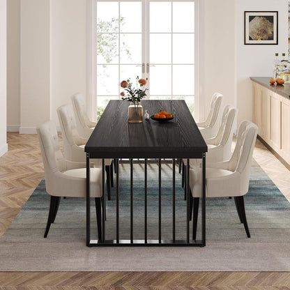 Industrietisch Esstisch 180cm Rechteckig für 6-8 Personen Schwarz