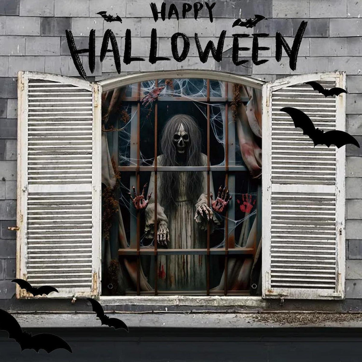 Halloween Fensterbild Geisterdeko – Gruselige Party Deko