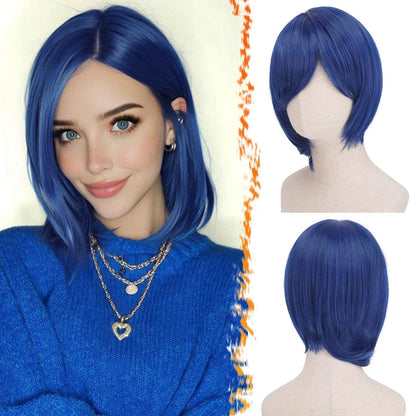 Blaue Bob Perücke – Sadness & Coraline Kostüm Perücke