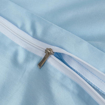 Mako Satin Bettwäsche Set 220x240cm Hellblau Baumwolle