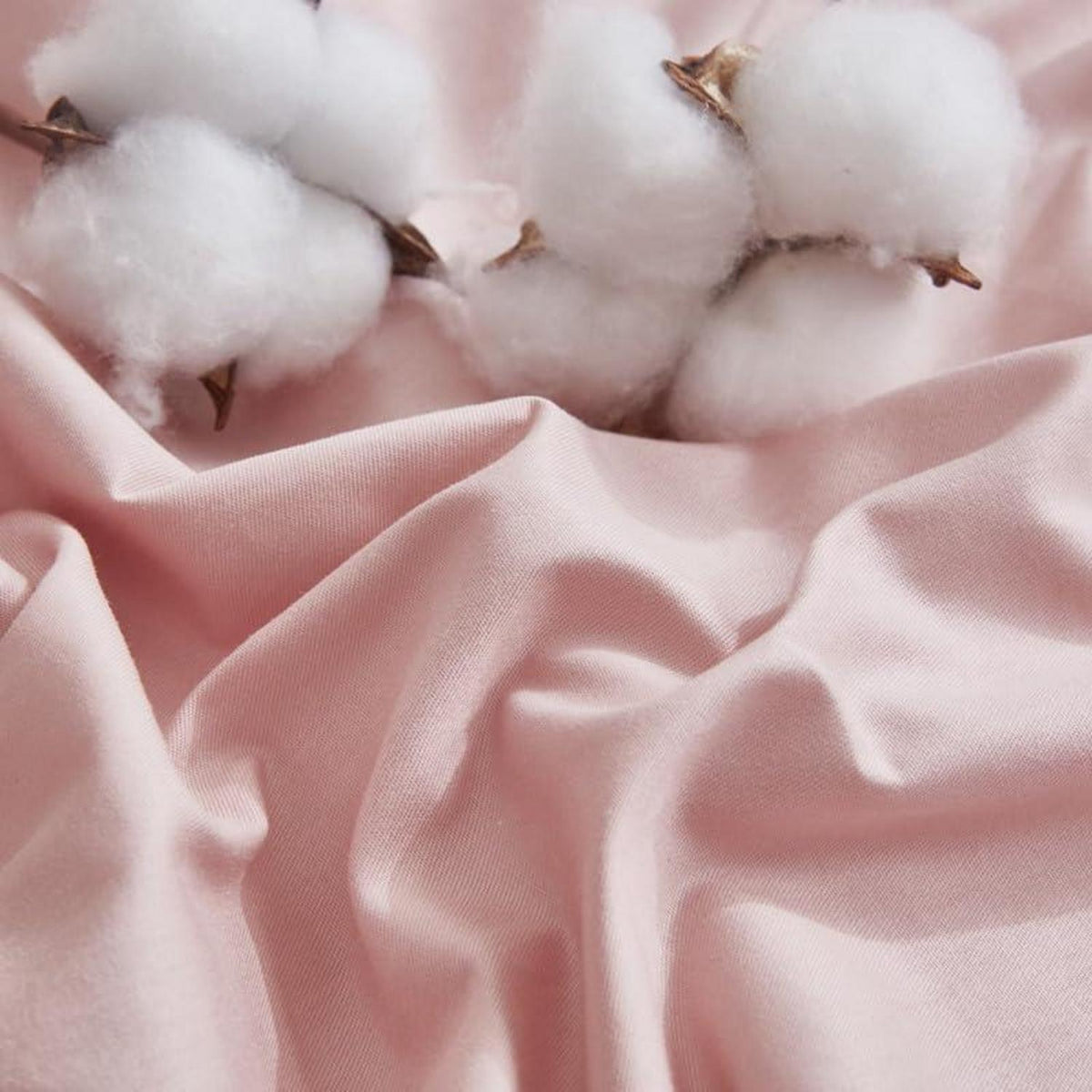 Mako Satin Bettwäsche Set Rosa 135x200cm - 4tlg. Baumwolle