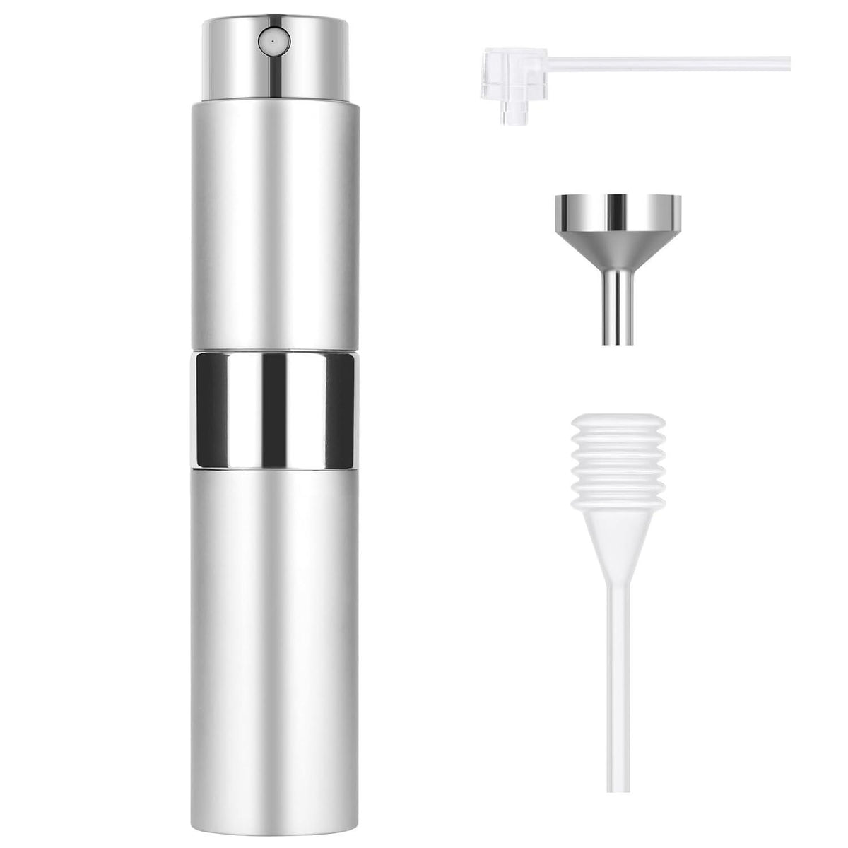 Mini Parfümzerstäuber 8ml Nachfüllbar Silber Reise Zerstäuber