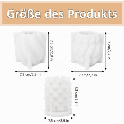 Silikon Kerzen Gießform Set | 3D Kerzenformen für DIY Duftkerzen