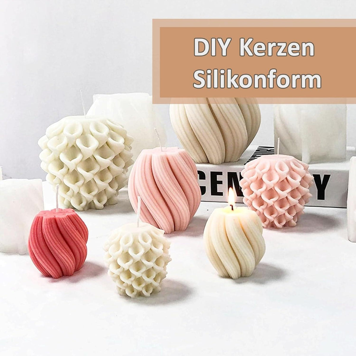 Silikon Kerzen Gießform Set | 3D Kerzenformen für DIY Duftkerzen