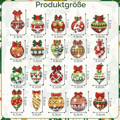 Diamantmalerei Weihnachten Set 20 Schlüsselanhänger DIY Basteln
