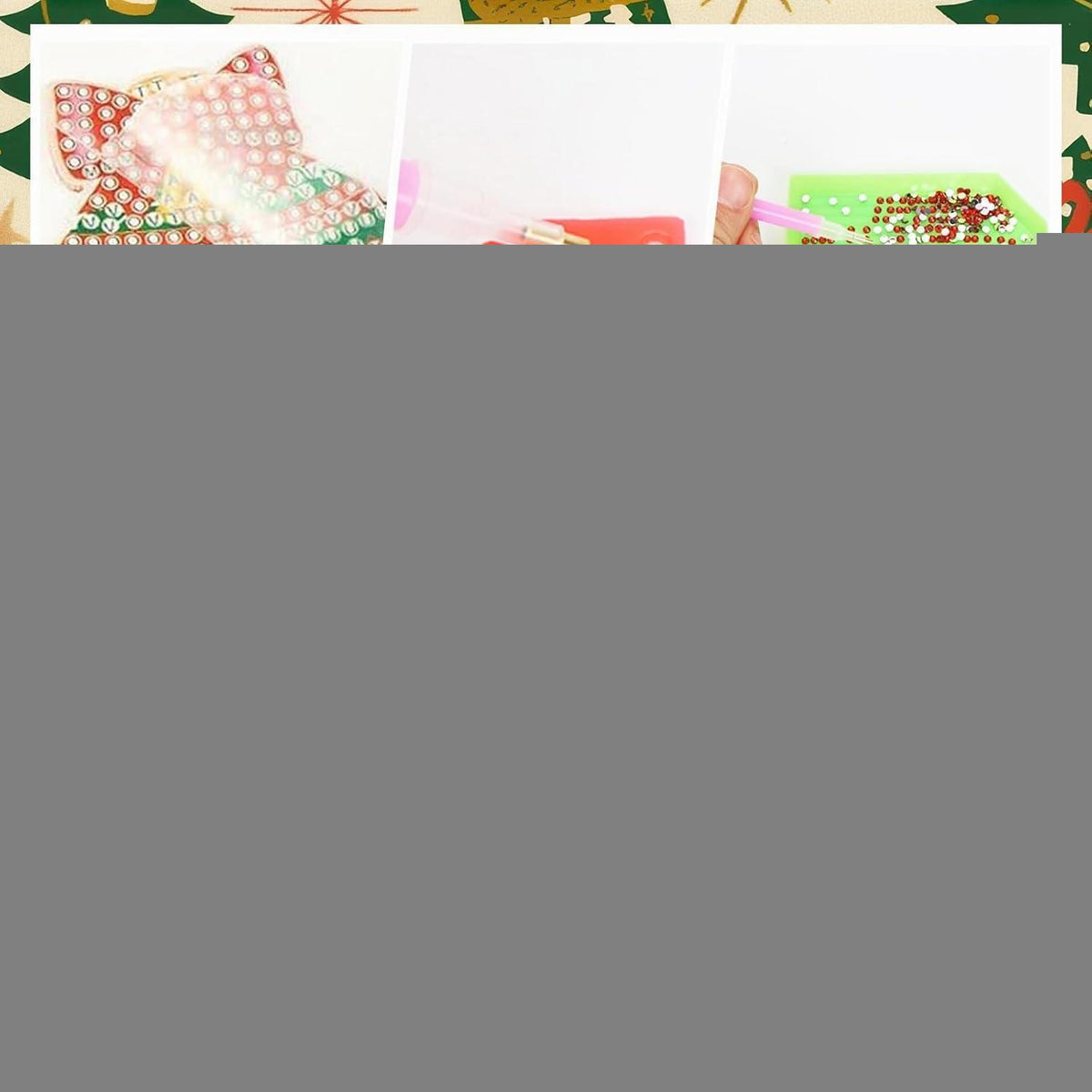 Diamantmalerei Weihnachten Set 20 Schlüsselanhänger DIY Basteln
