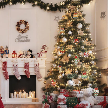 Diamantmalerei Weihnachten Set 20 Schlüsselanhänger DIY Basteln