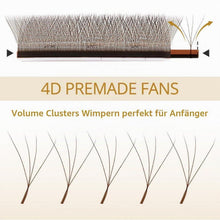 Braune 4D Volumen Wimpern – Vorgefächert & Zeitsparend