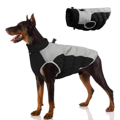 Wasserdichter Hundemantel Winter – Verstellbare Jacke mit Geschirr