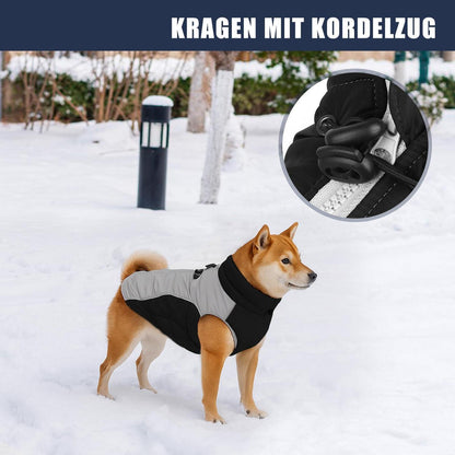 Wasserdichter Hundemantel Winter – Verstellbare Jacke mit Geschirr
