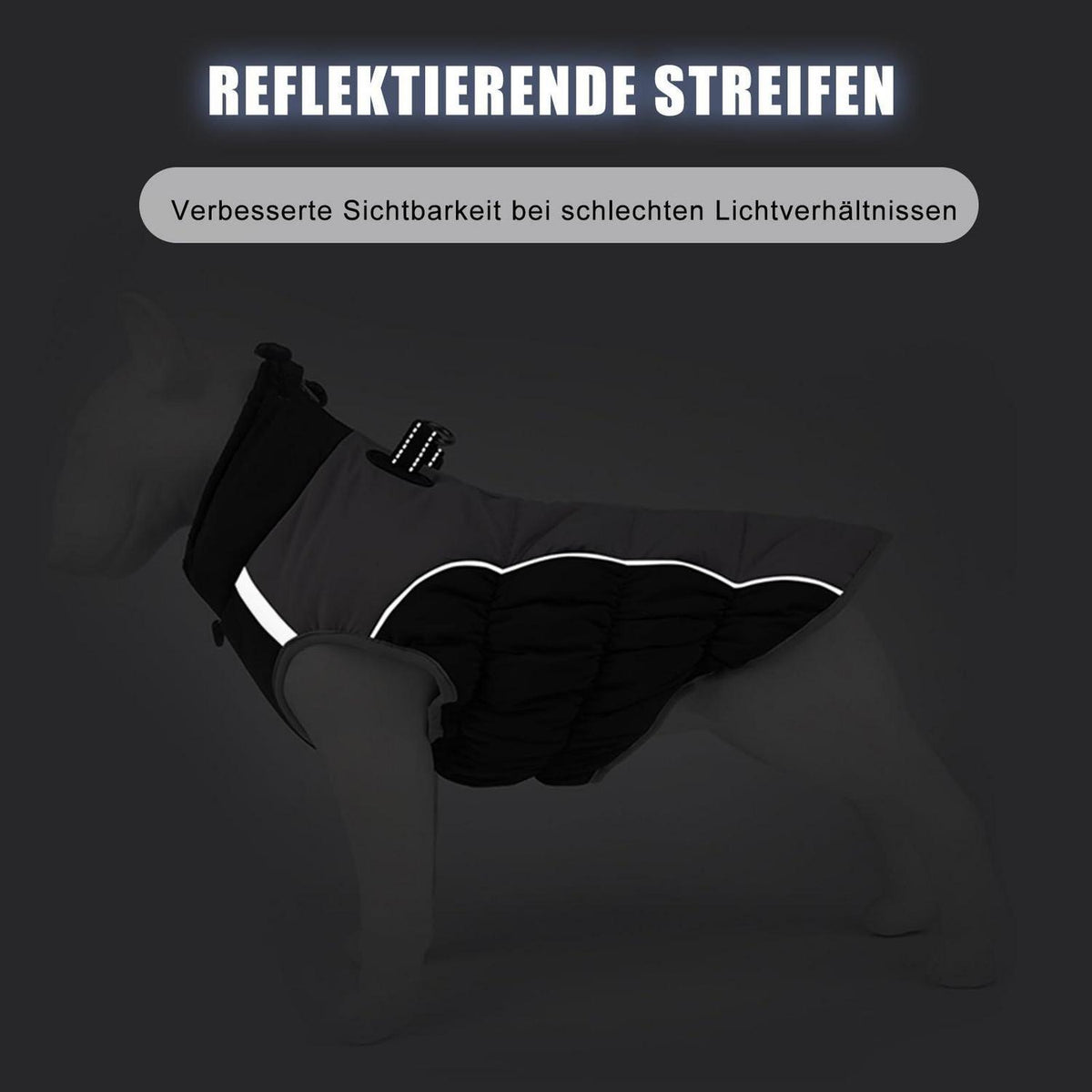 Wasserdichter Hundemantel Winter – Verstellbare Jacke mit Geschirr