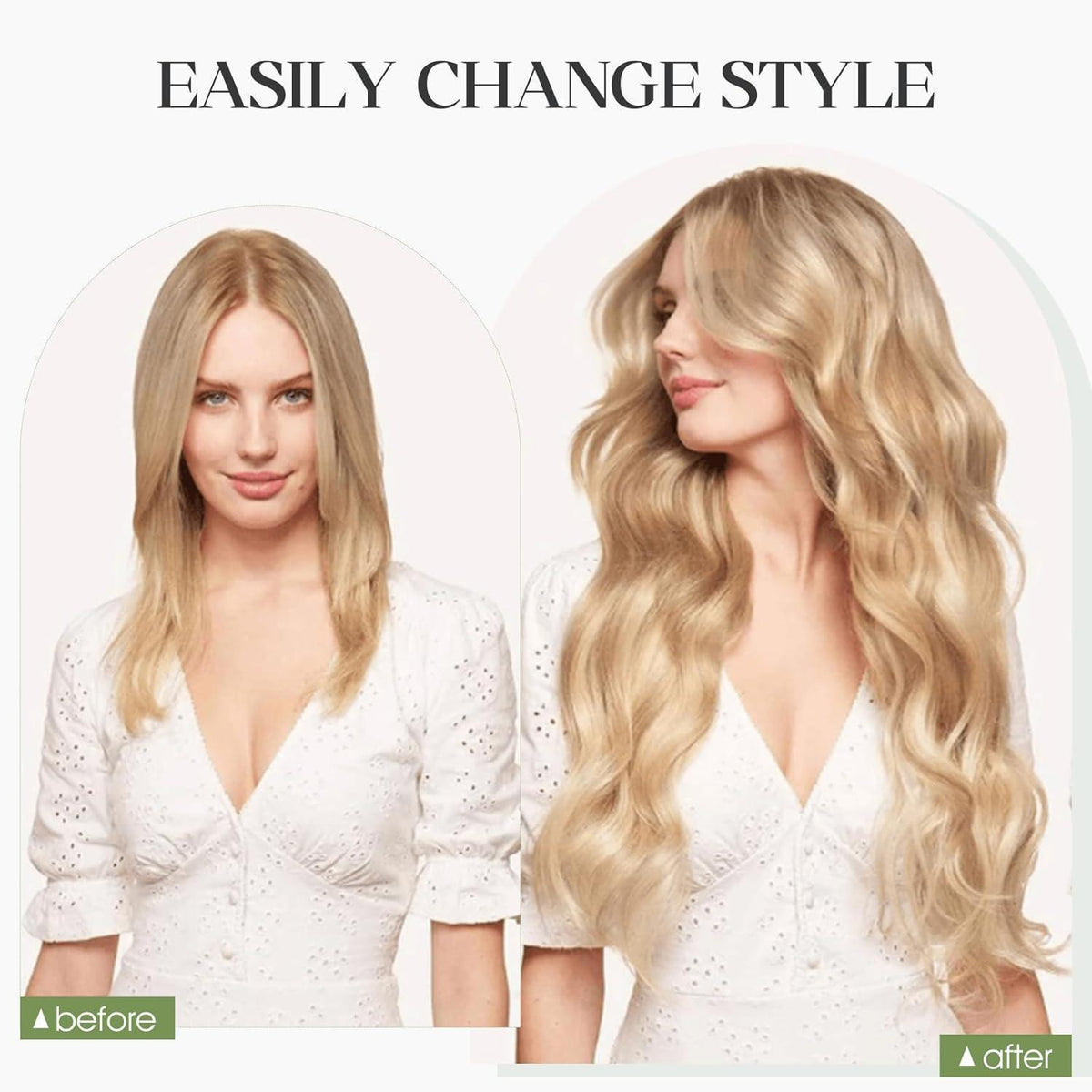 Halo Haarverlängerung Echthaar 45cm Ascheblond/Blond