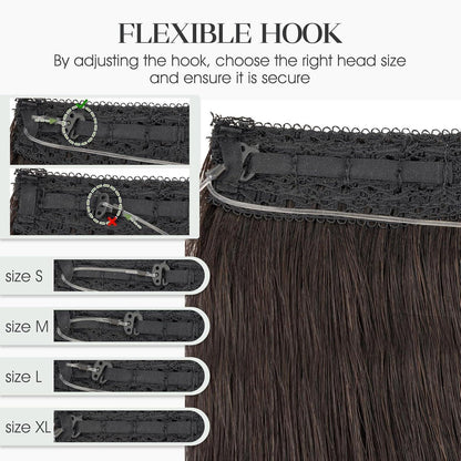 Echthaar Extension Flip-In 40cm Schwarz – Unsichtbare Verlängerung