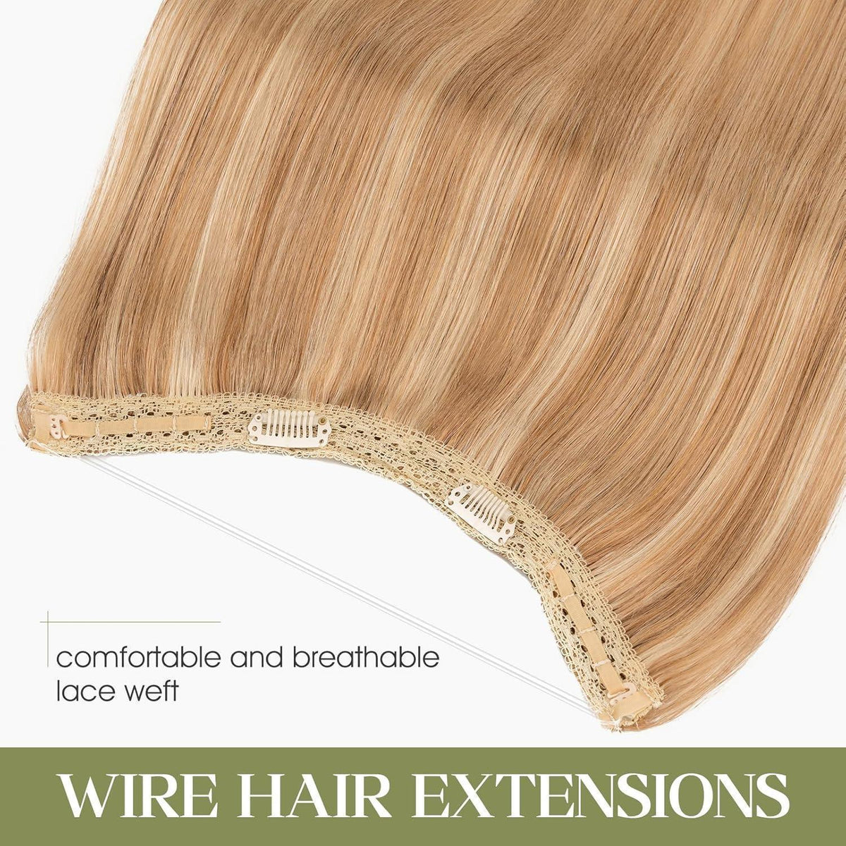Echthaar Halo Extension 30cm – Verstellbar & Unsichtbar #12P613