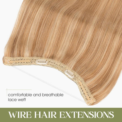 Echthaar Halo Extension 30cm – Verstellbar & Unsichtbar #12P613