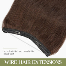 Echthaar Halo Extension dunkelbraun 50cm – Verstellbar & Unsichtbar