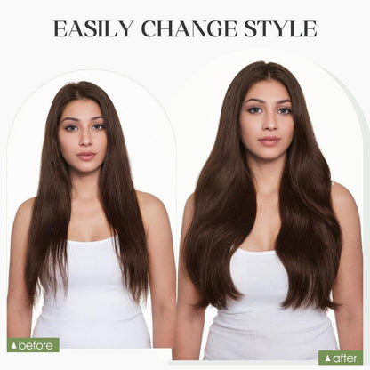 Echthaar Halo Extension dunkelbraun 50cm – Verstellbar & Unsichtbar