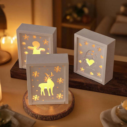 Silikonform Weihnachten: Geschenkboxen & Elch zum Gießen