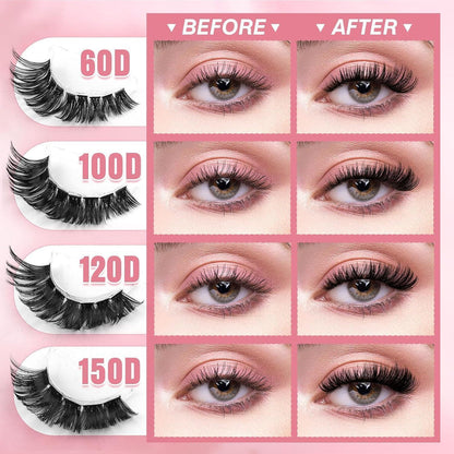 Wimpern-Extensions Cluster Set | 544 Stück D Curl 10-16mm