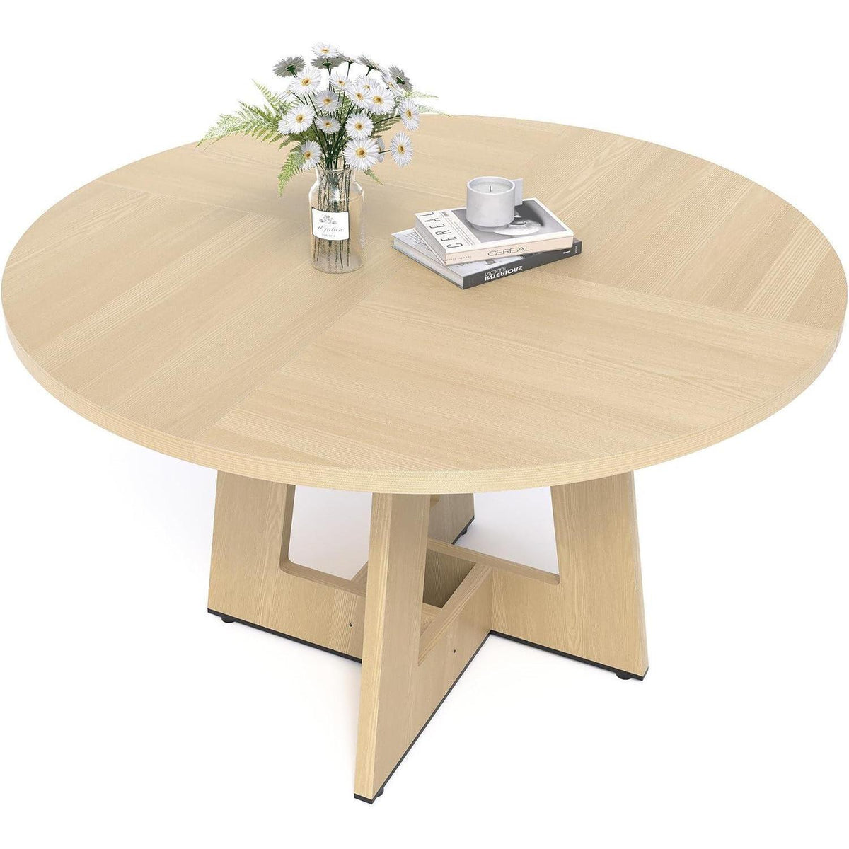 Runder Esstisch Eiche 120cm – Stabil & Modern für 4-6 Personen