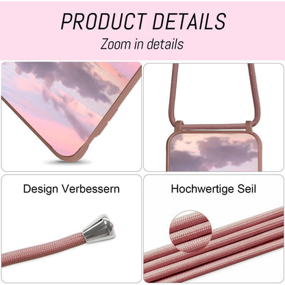 Handyhülle mit Band für Samsung Galaxy A17 4G/5G – Pink