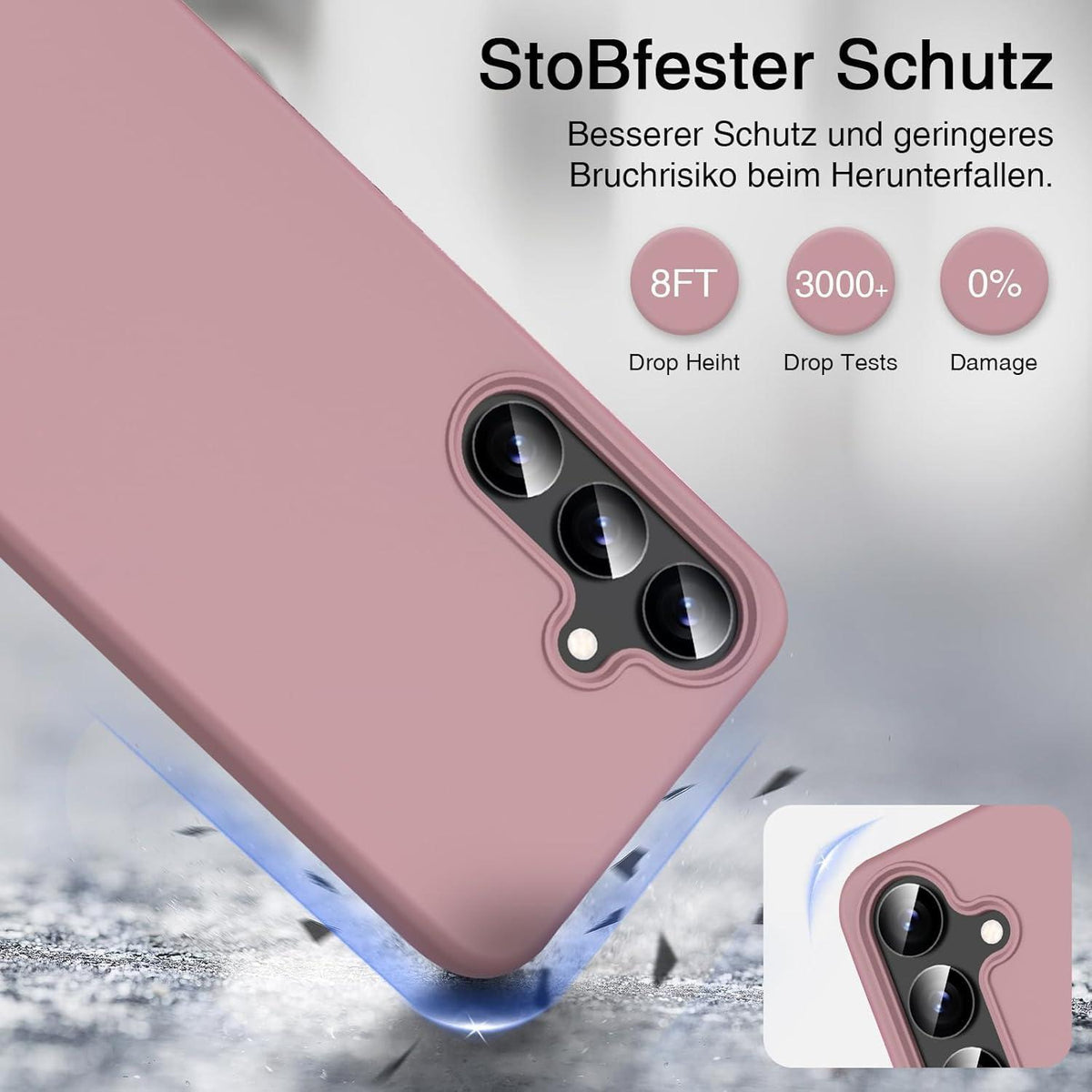 Handyhülle mit Band für Samsung Galaxy A17 4G/5G – Pink