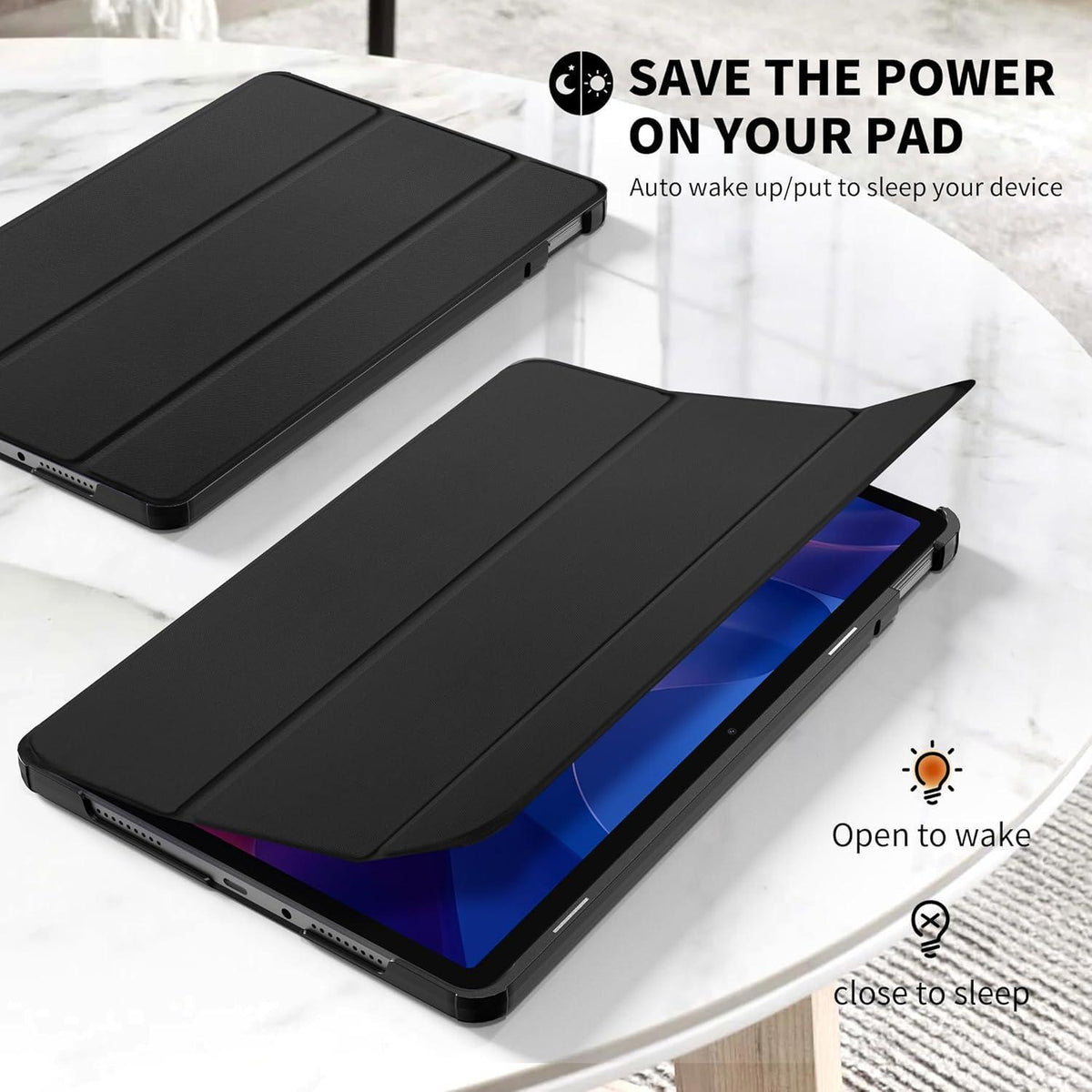 Schutzhülle mit Folie für Xiaomi Redmi Pad 2 11 Zoll, Schwarz