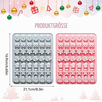 2x Silikonform Weihnachten: Lebkuchenmann, Baum & mehr