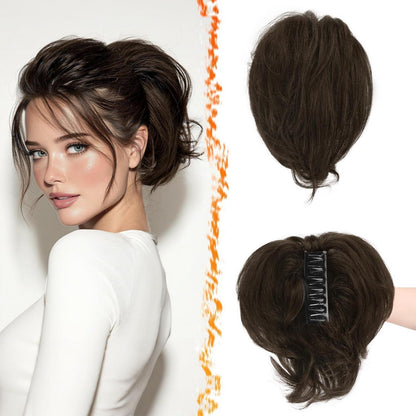 Echthaar Pferdeschwanz Extension Dunkelbraun Mix – DIY Dutt Haarteil